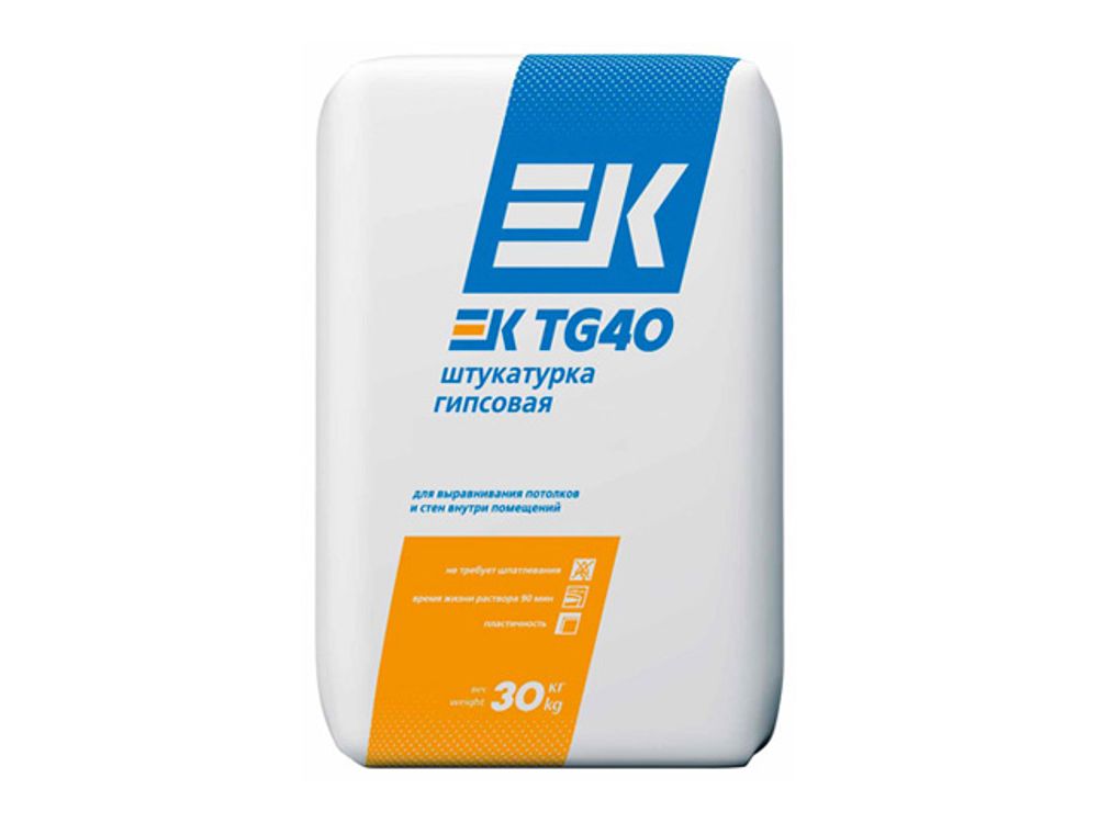 Гипсовая штукатурка ЕК TG 40 МАСТЕР // легкая // 30 кг