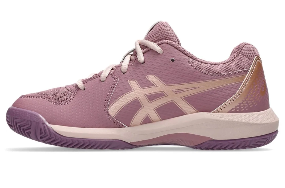 Детские кроссовки для падела Asics Gel-Dedicate 8 Padel GS - purple oxide/white