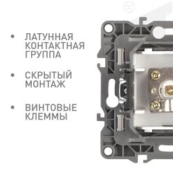 12-3101-03 ЭРА Розетка TV одиночная, IP20, Эра12, алюминий | Эра 12