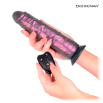 Коричневый вибратор-реалистик 20,5см с пультом ДУ Bior Toys Erowoman-Eroman LET-14008