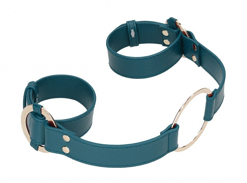 Зеленая фиксация на руки Handcuff With Connector (Цвет: зеленый)