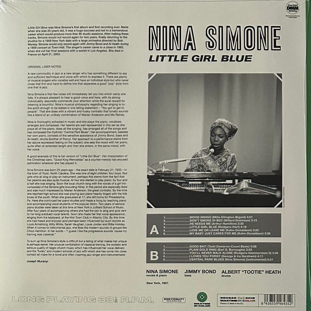Nina Simone - Little Girl Blue (Европа 2018г.)