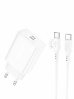 Сетевое зар. устр. Borofone BA21A Pro с шнуром Type-C на Type-C 1C 20W белое