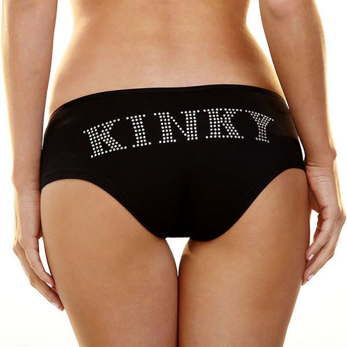 Трусики-слип с надписью Kinky