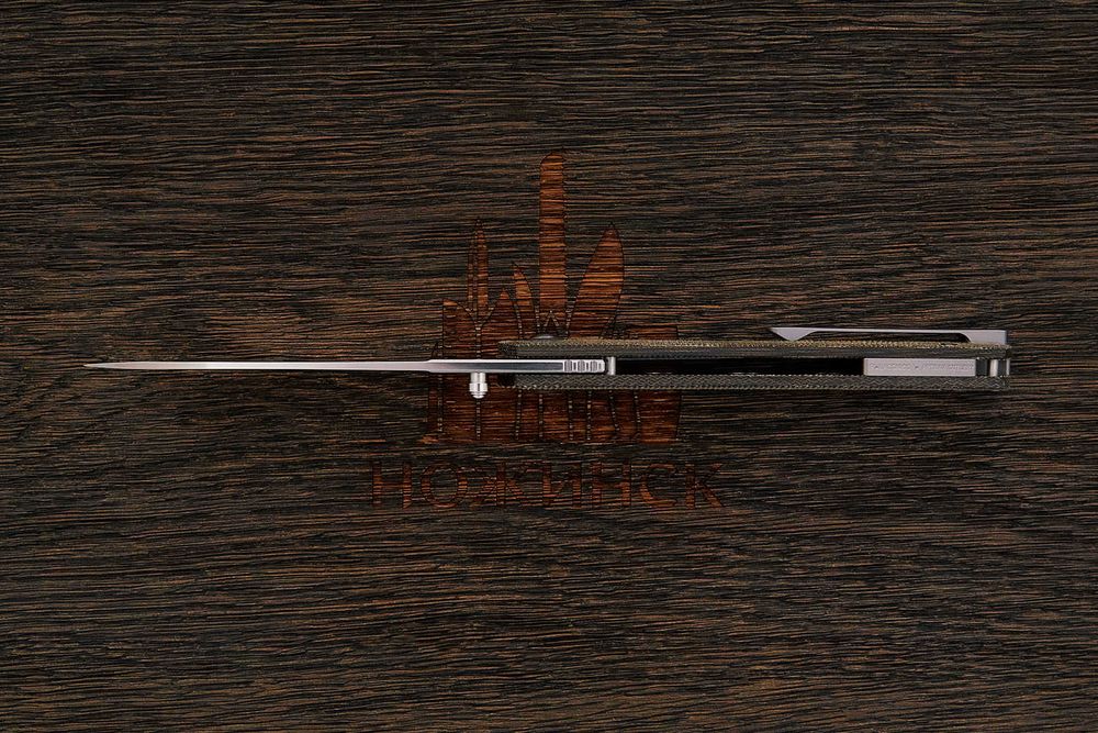Нож складной Artisan 1849P-ODG Sirius, клинок 89мм, сталь CPM S35VN9, рукоять микарта олива