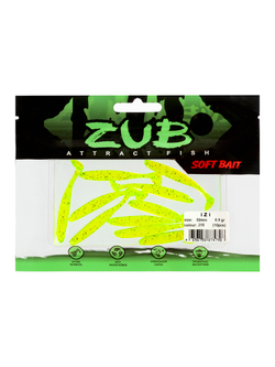 Приманка ZUB-IZI  50мм(2")-10шт, (цвет 310) желтый с блестками