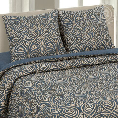 Постельное белье поплин 2,0 спальное с Евро Мадрид 909 АРТПОСТЕЛЬ