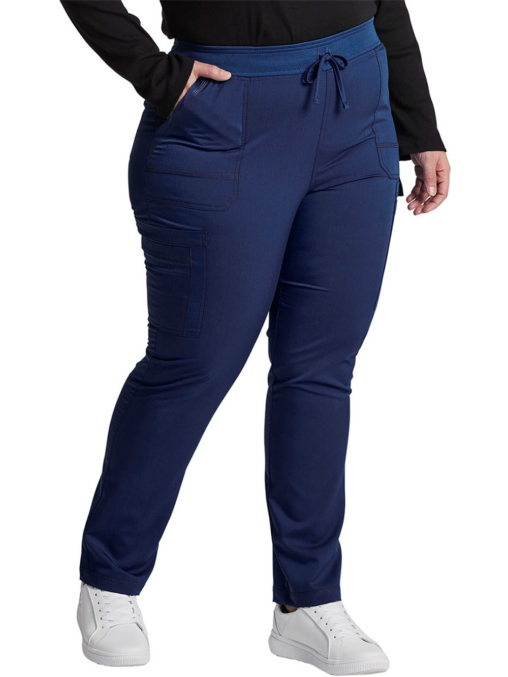 Брюки медицинские женские Dickies DK080 на резинке с кулиской, темно-синий, 44