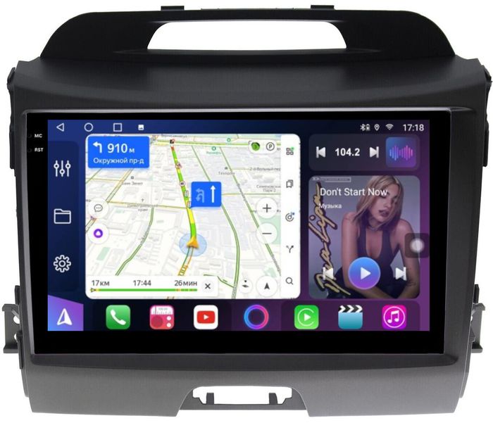 Магнитола для KIA Sportage 3 2010-2016 - FarCar S500-TS10 монитор 9.5" QLED на Android 14, Быстрая, CarPlay, 4G SIM-слот
