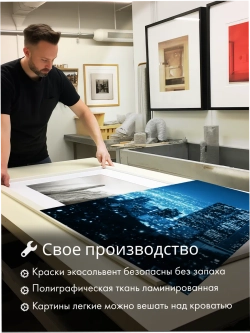 Картина Город без сна модульная 50x70см 3шт.