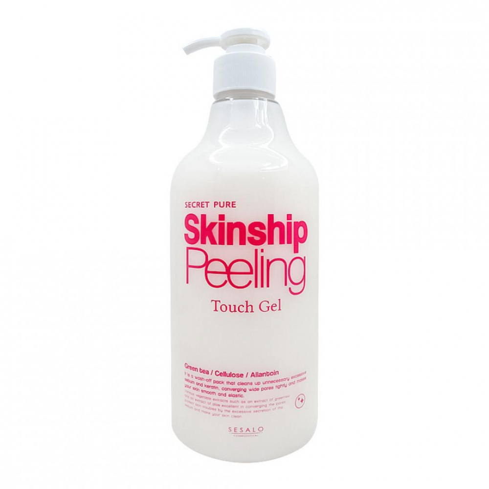 Увлажняющая пилинг-скатка для лица и тела (Secret pure skinship peeling touch gel)  Elizavecca | Элизавекка 500мл