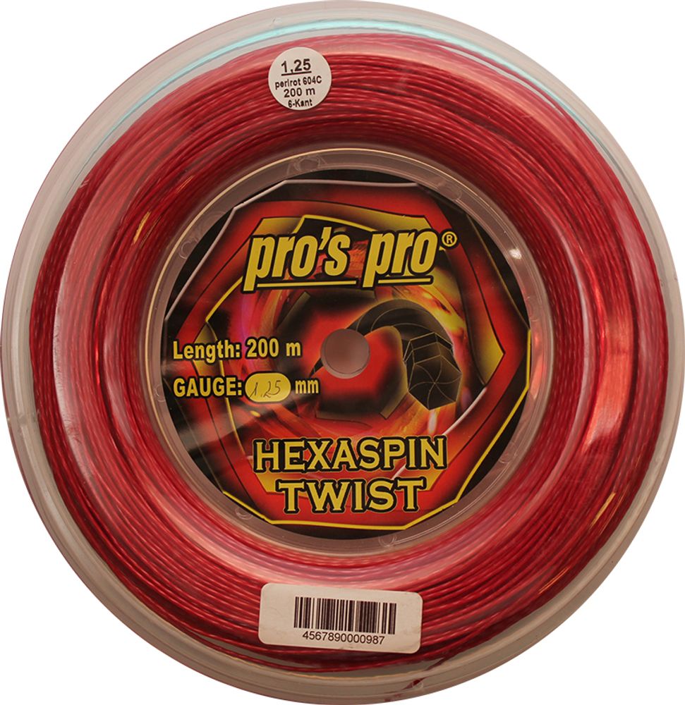 Струны теннисные Pro's Pro Hexaspin Twist (200 m) - red
