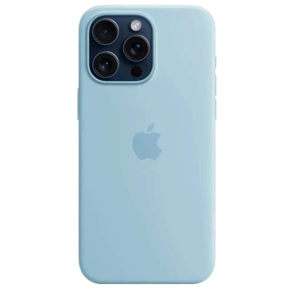 Силиконовый чехол с поддержкой MagSafe Apple Silicone Case для iPhone 15 Pro Max, Light Blue (Светло-голубой)