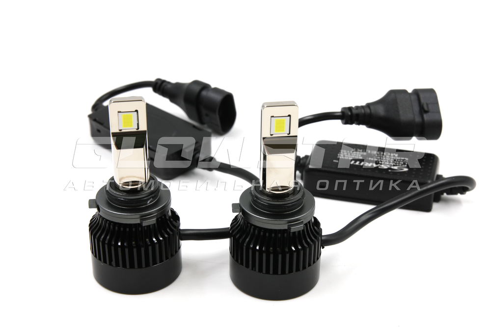Светодиодные лампы HB3 (9005) Sariti K7 с обманкой, с вентилятором, 5300K, 12V, 56W (комплект, 2шт)