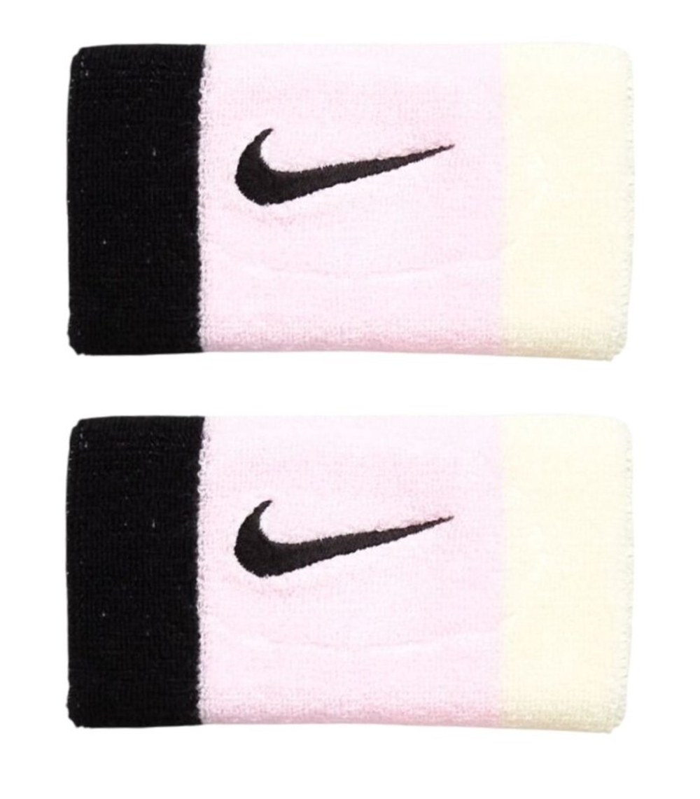 Напульсник теннисный Nike Swoosh Double-Wide 2P - разноцветный
