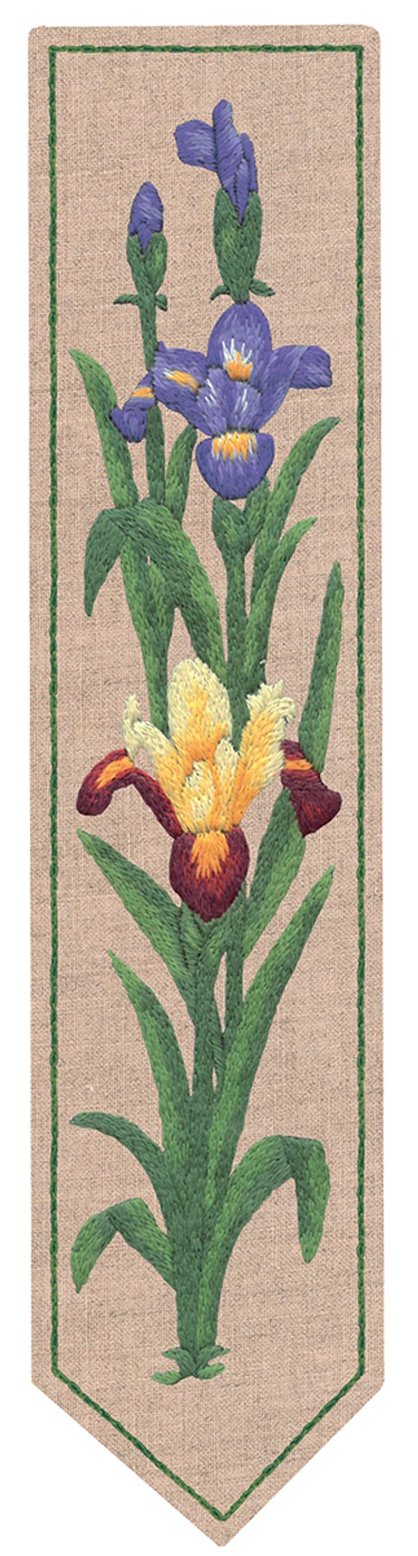 Набор для вышивания нитками Le Bonheur des Dames, закладка Iris (Ирис), 20х4.5 см