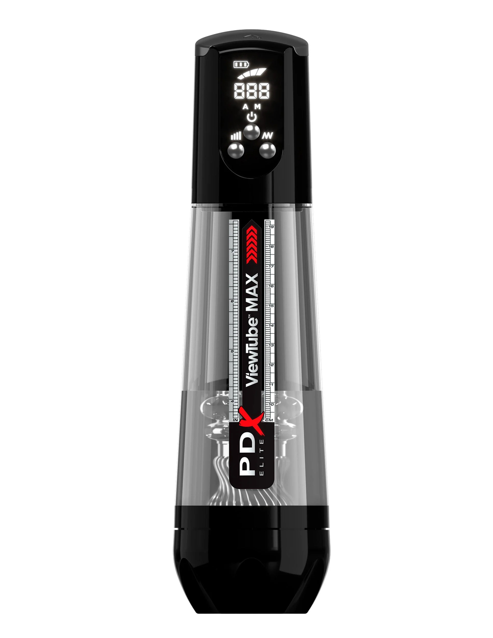 Мастурбатор с вибрацией PDX Elite ViewTube MAX View - Black Pipedream RD55323PD