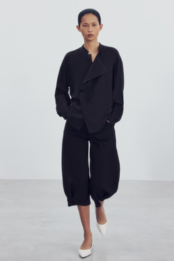 ZARA РУБАШКА НА ЗАПАХ — ZW COLLECTION, ЧЕРНЫЙ