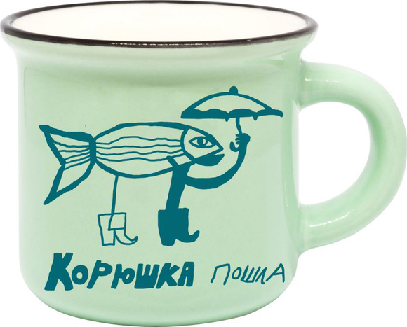 Мини-кружка СПб. Корюшка пошла (зеленый цвет)