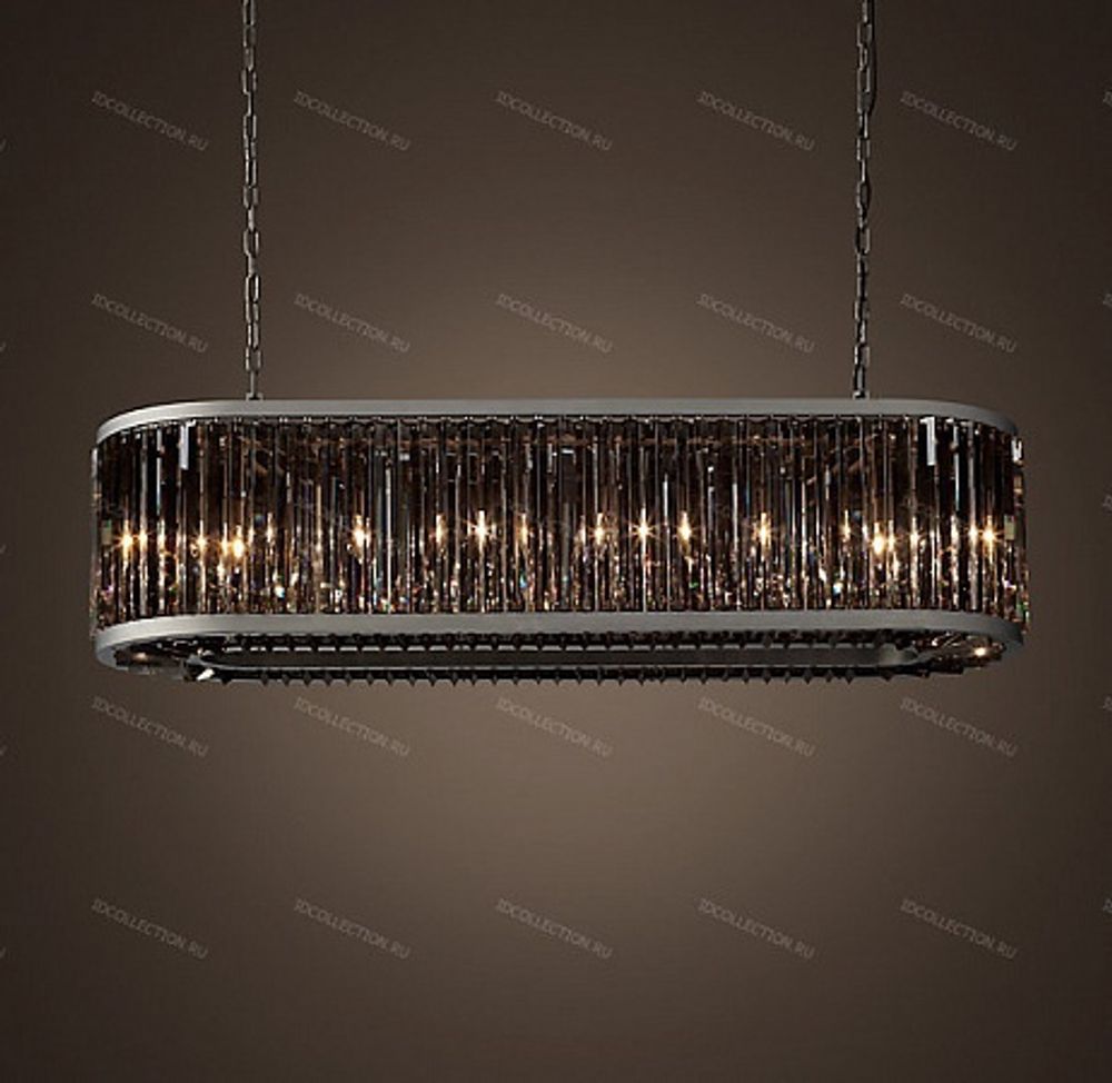 Люстра WELLES SMOKE CRYSTAL ROUND Restoration Hardware 68060838