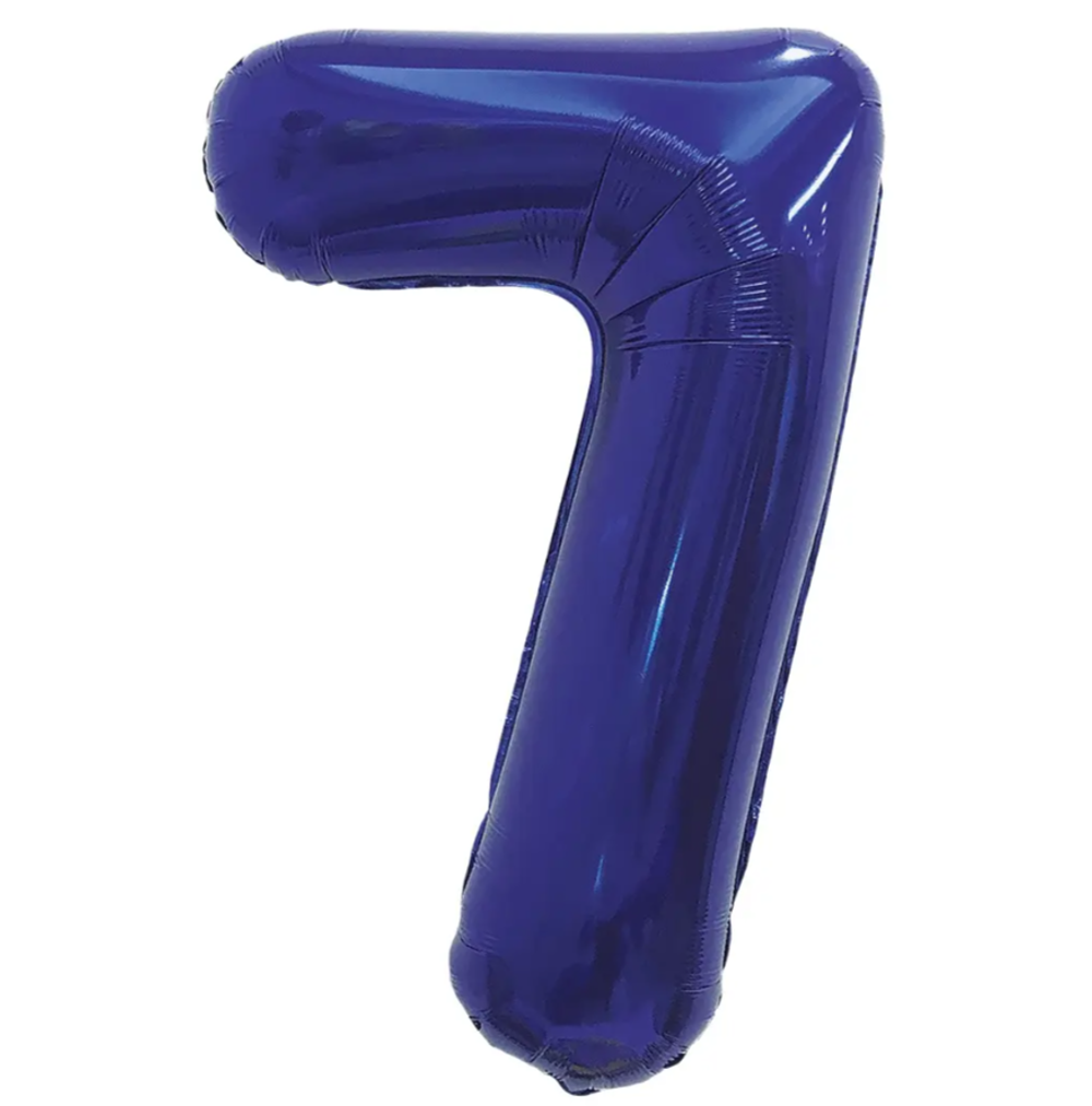 Цифра 7 синий е77