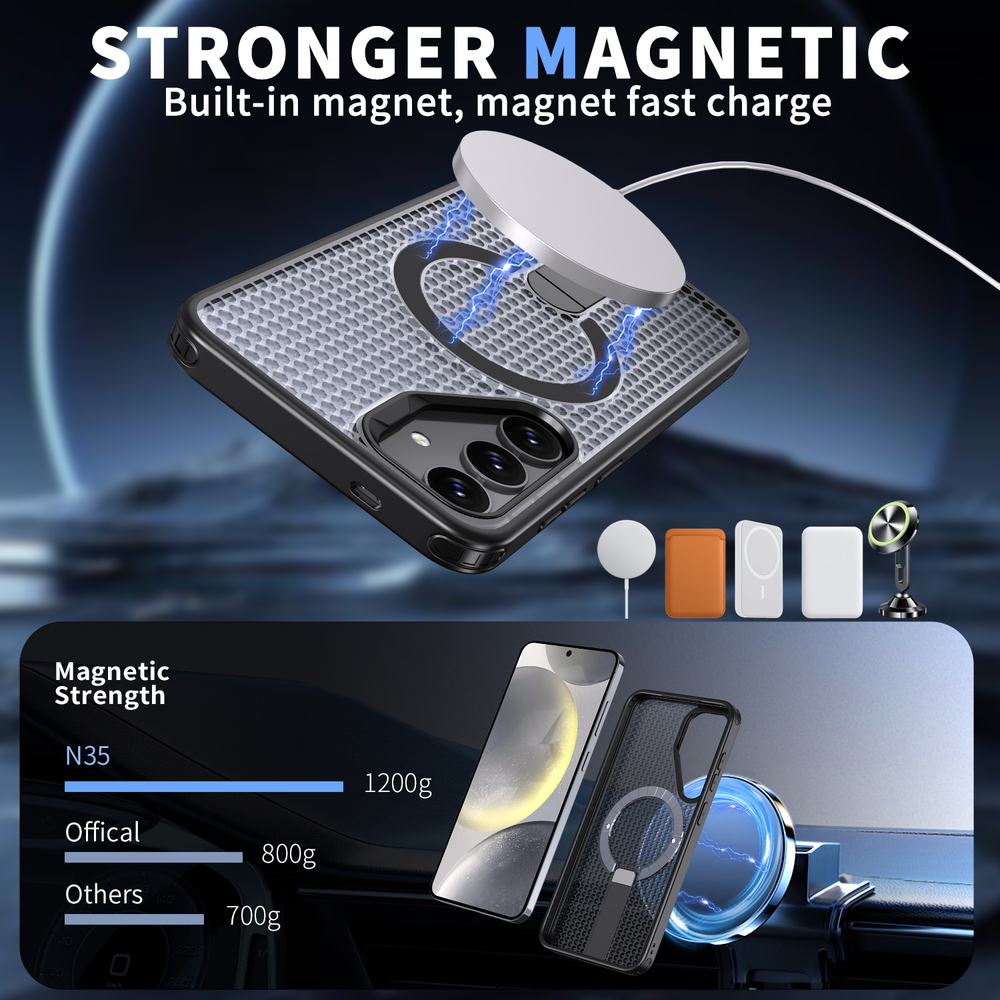 Прозрачный чехол Mesh Pro Magnetic Case для Samsung Galaxy S26 FE