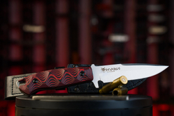 Тактический нож Severus VG-10 (Cryo) StoneWash Черно-Красный