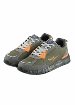 Кроссовки муж. AERONAUTICA 214 хаки с оранжевым