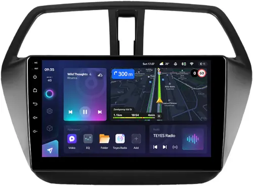 Магнитола для Suzuki SX4 2 2013-2021 (штатная КЗВ) - Teyes CC3L монитор 9" IPS на Android 10, CarPlay, 4G SIM-слот