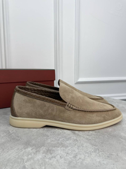Лоферы Loro Piana Summer Walk со вставками кожи крокодила