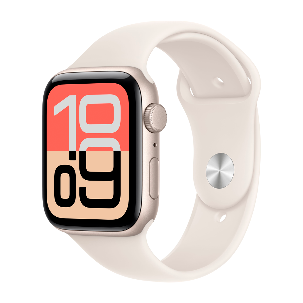 Умные часы Apple Watch SE 3 (2025) GPS, 44mm, Starlight Aluminium Case with Starlight Sport Band, M/L