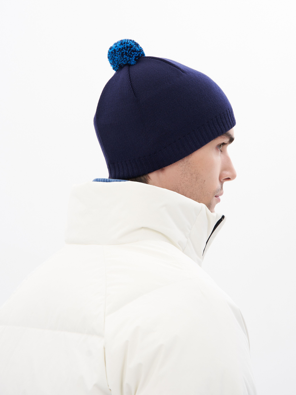 Шапка Apscale Train Pom Dark Blue спортивная демисезонная