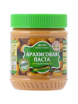 Арахисовая паста Шоколадная, Без Сахара ассорти 340 г * 2 шт