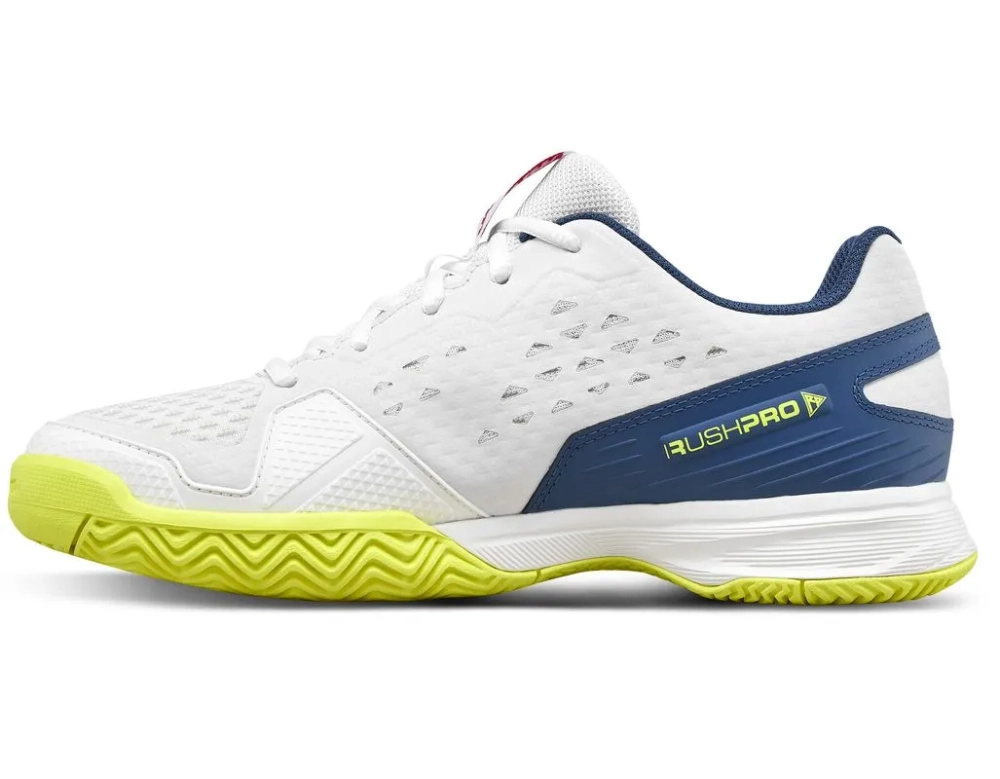 Детские теннисные кроссовки Wilson Rush Pro JR L - snow white/snow white/ensign blue