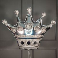 К Шар фигура "Корона серебро" (Falali) 34"/86 см (БГ-37)