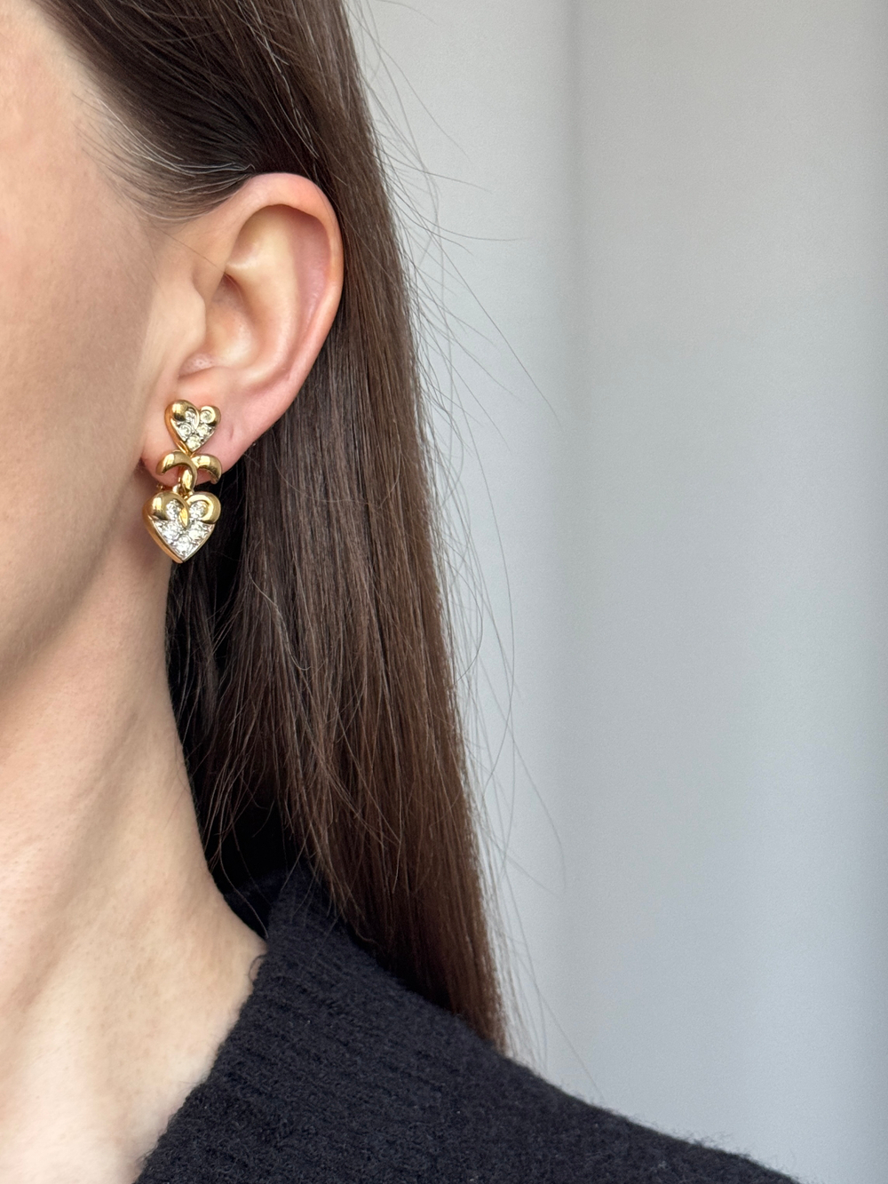 Клипсы с сердечками Nina Ricci