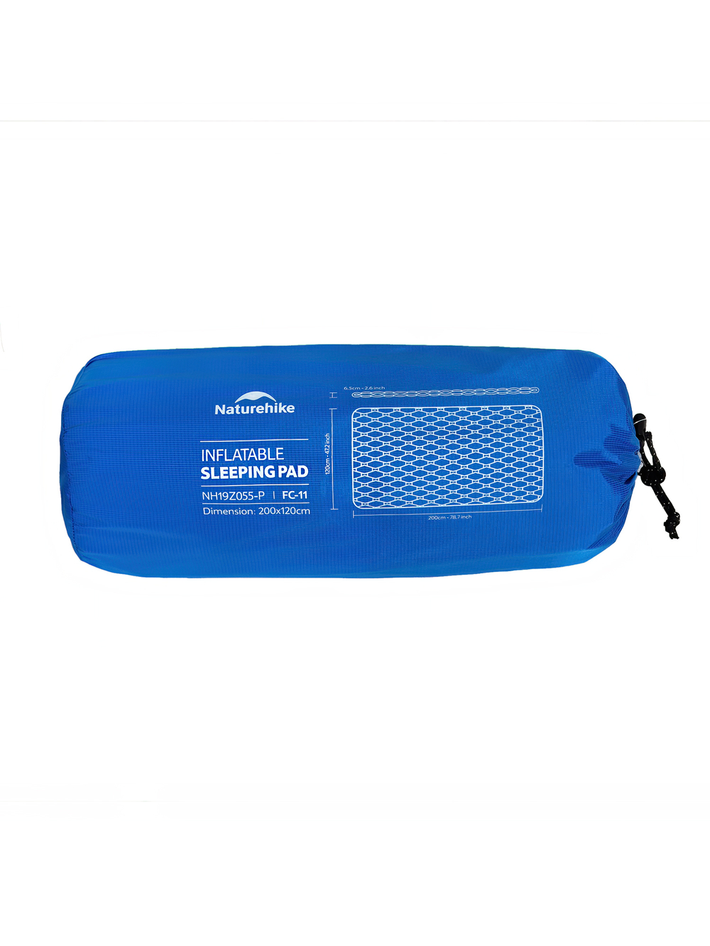 Коврик надувной двуспальный Naturehike FC11, голубой (NH19Z055-P)