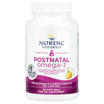 Nordic Naturals, омега-3 для применения в послеродовой период, со вкусом лимона, 60 капсул