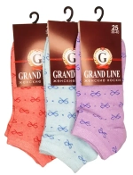 Носки женские GRAND LINE (ЖК-08, бантики), р. 23 (н) (в)