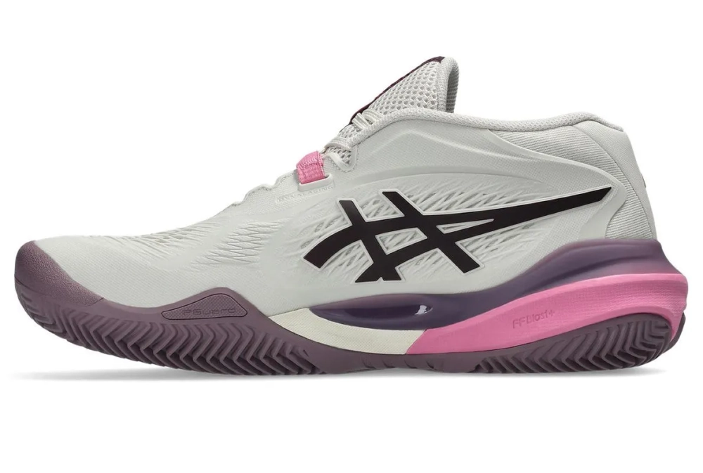Женские теннисные кроссовки Asics Gel-Resolution X Clay - soft oat/dark aubergine