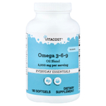 Vitacost, смесь масел омега 3-6-9, 180 капсул (1000 мг в 1 капсуле)