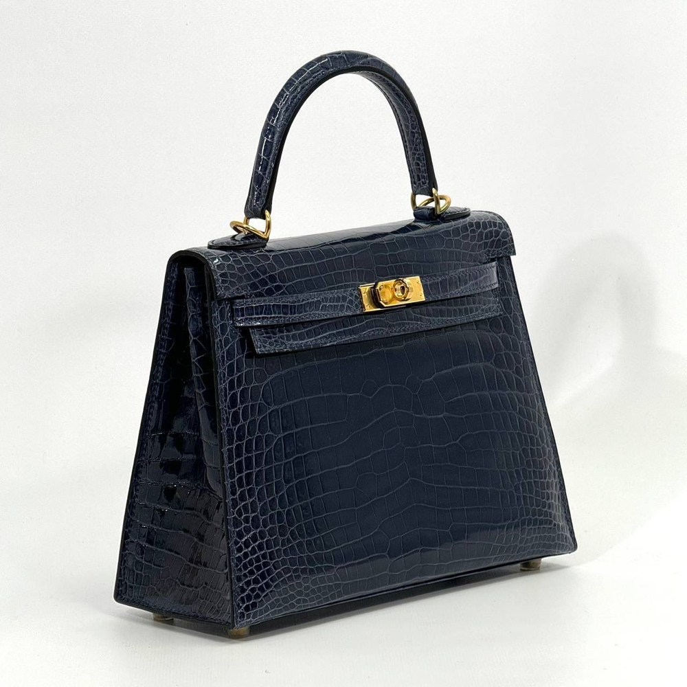 Сумка Hermes из кожи крокодила 25 см