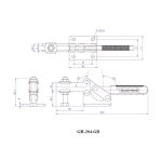Зажим механический с горизонтальной ручкой Woodwork GH-204-GB