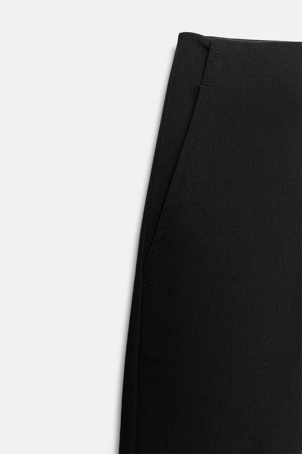 ZARA БРЮКИ С ВЫСОКОЙ ПОСАДКОЙ И СКЛАДКАМИ — ZW COLLECTION, ЧЕРНЫЙ