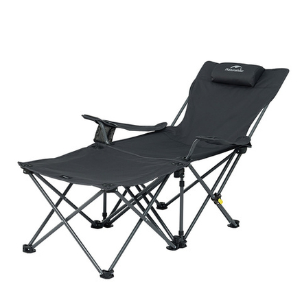 Кресло туристическое Naturehike Nightfall T05J с секцией, 149х52х79 см, до 120 кг, черное, артикул CNK2350JJ011-B, цвет Черный. Под заказ.
