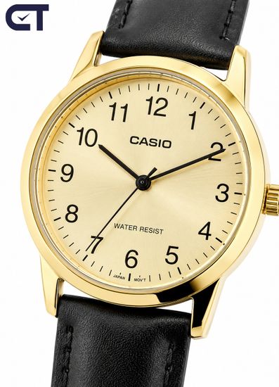 Casio LTP-V001GL-9B General часы наручные женские — золотистая классика с циферблатом цвета шампань