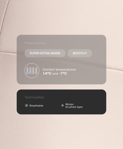OYSHO Брюки Super Extra Warm, экрю