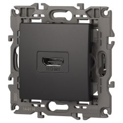 Розетка ЭРА Elegance 14-3114-05 HDMI IP20 антрацит | Эра Elegance