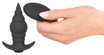 Черная анальная вибропробка RC Butt Plug - 9,6 см. (Цвет: черный)
