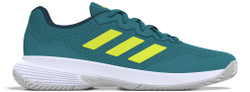Мужские кроссовки теннисные Adidas GameCourt 2 M - lucid lemon/footwear white